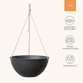 LA JOLIE MUSE weather-resistant planter with concrete texture for outdoor use.