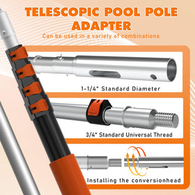 LAANPOLE comfortable grip and locking clips ensure steady operation during cleaning.