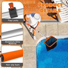 LAANPOLE rapid length adjustment from 5 to 16 feet for versatile cleaning.