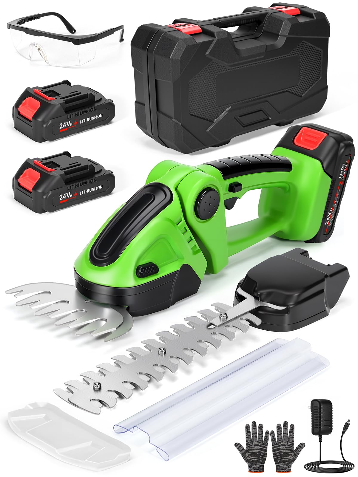 laapee electric hedge trimmer with long and short blades for precise shaping