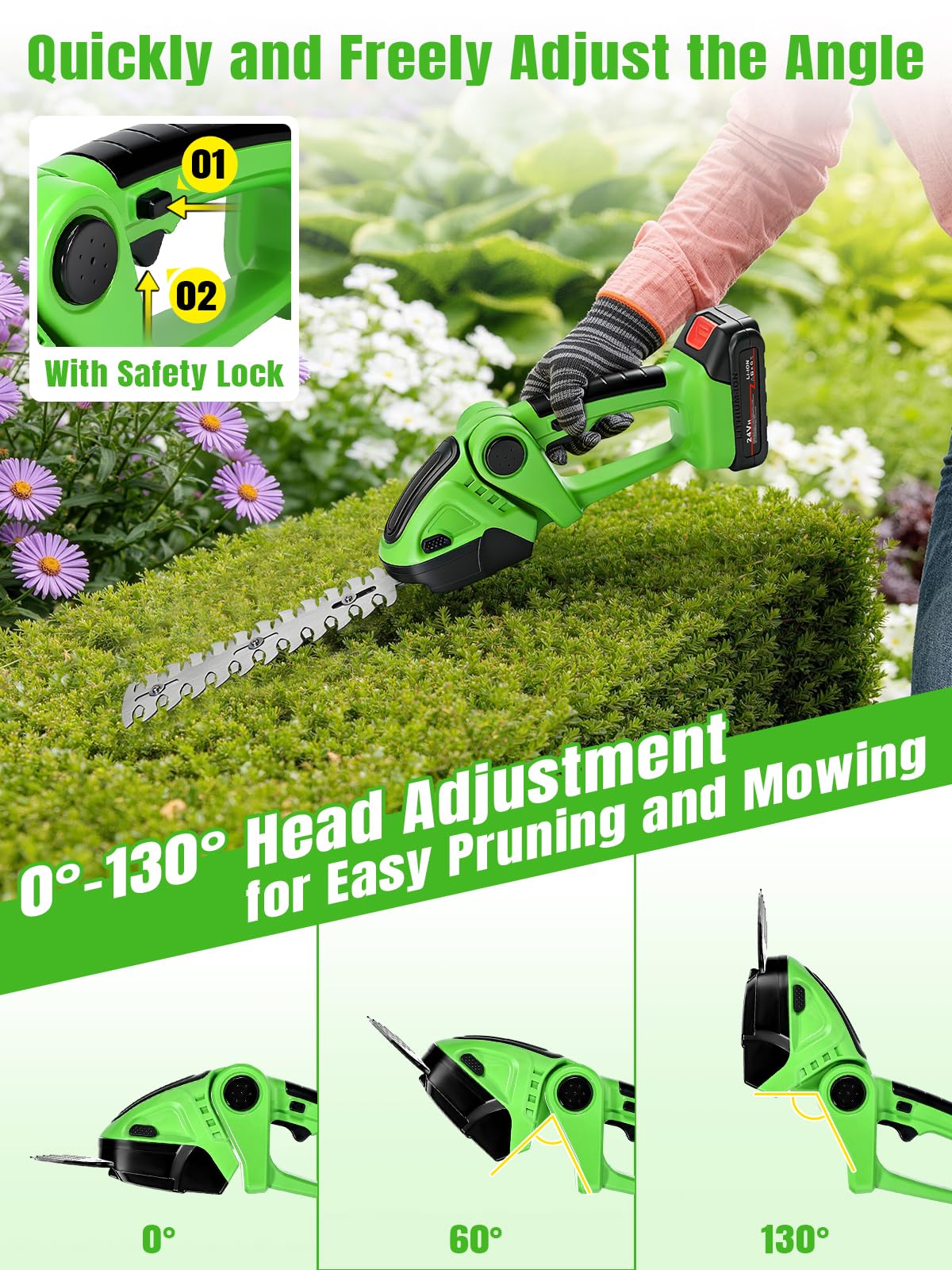 laapee lightweight trimmer with ergonomic non-slip handle for comfort