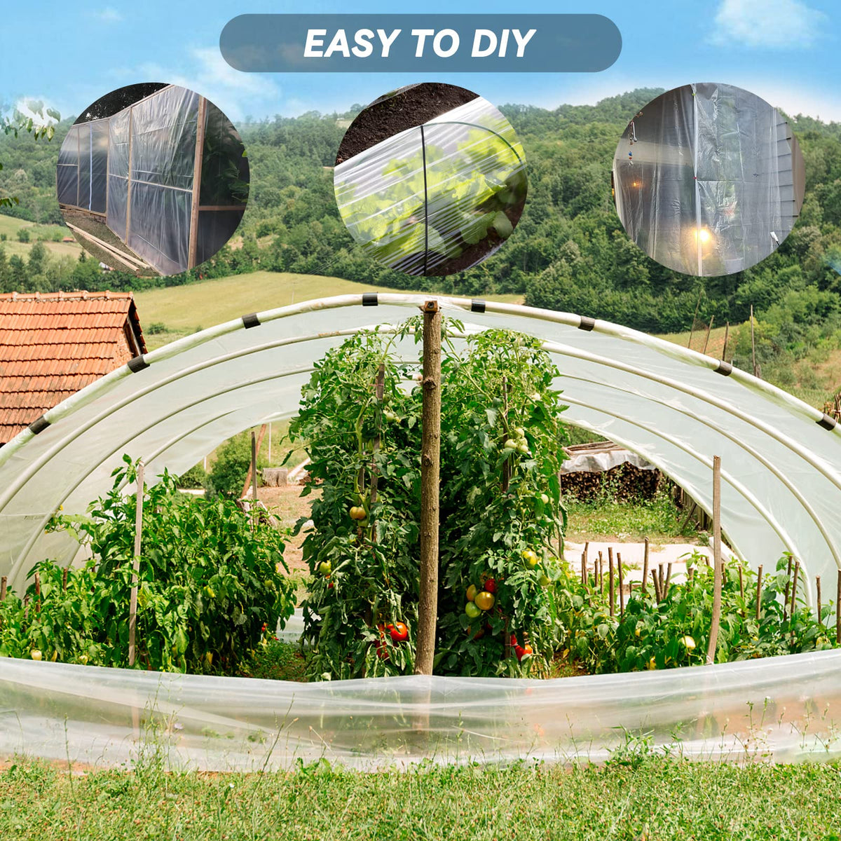 Laapee UV-stabilized anti-drip coating protects plants by reducing surface condensation.