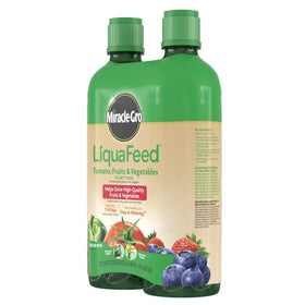 Close-up of Miracle-Gro LiquaFeed label and instructions.