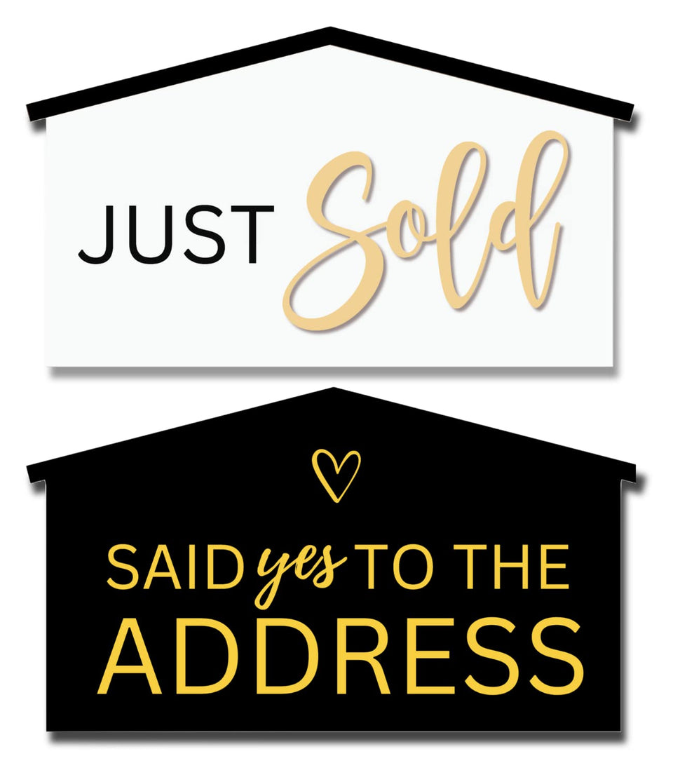 Labend Home 17-inch Sold Sign front view for real estate photos