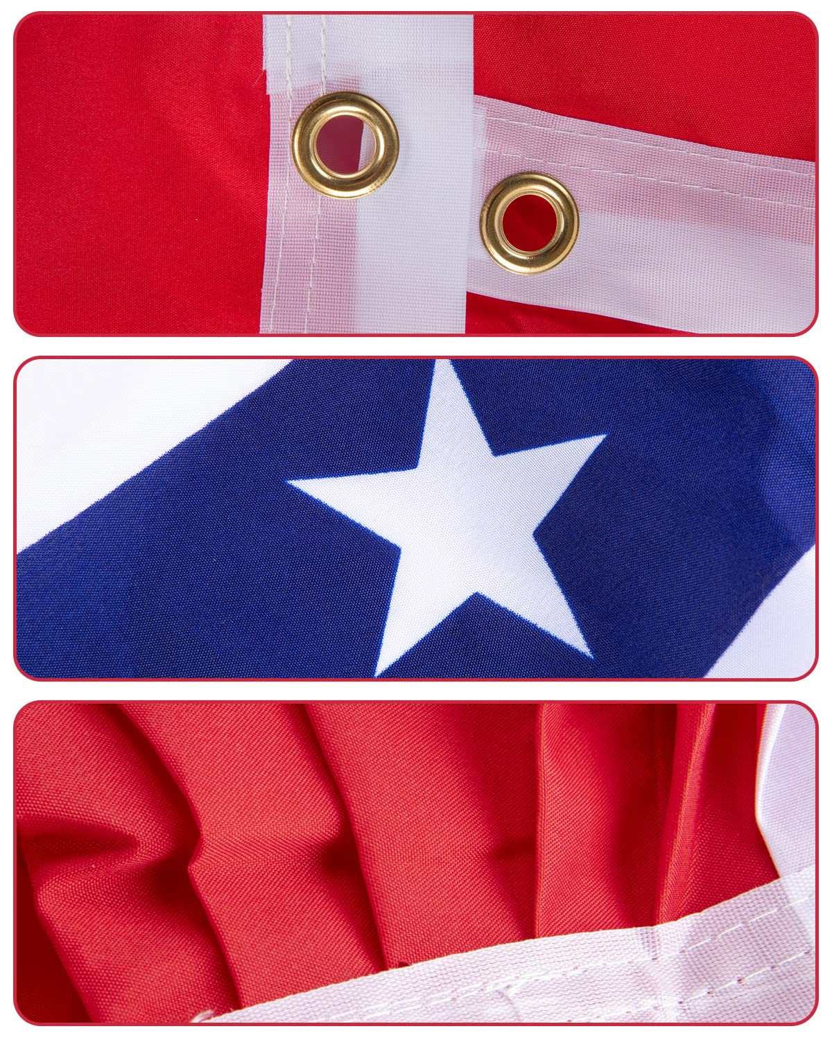 Labeol patriotic decor bunting suitable for porch, rail, and wall display