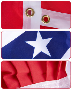 Labeol patriotic decor bunting suitable for porch, rail, and wall display