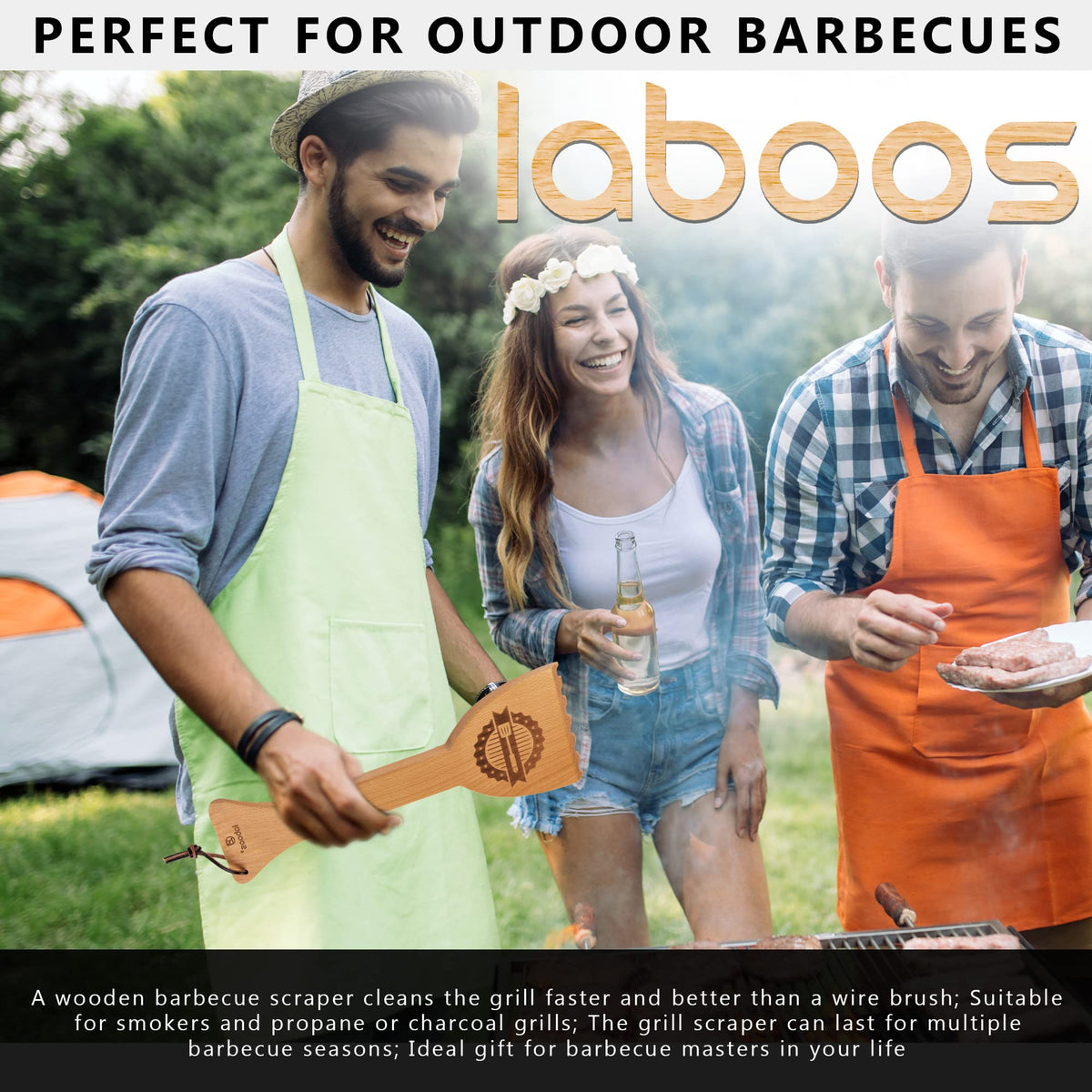 Laboos grooves deepen with use for improved scraping performance.