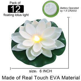 LACGO lotus light emits warm white glow for evening garden ambiance