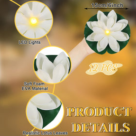 LACGO lotus light poised in water for garden decor and mood lighting