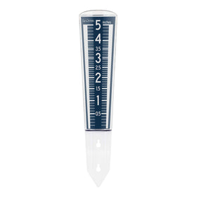 La Crosse rain gauge with magnifying acrylic face improves readability from distance.