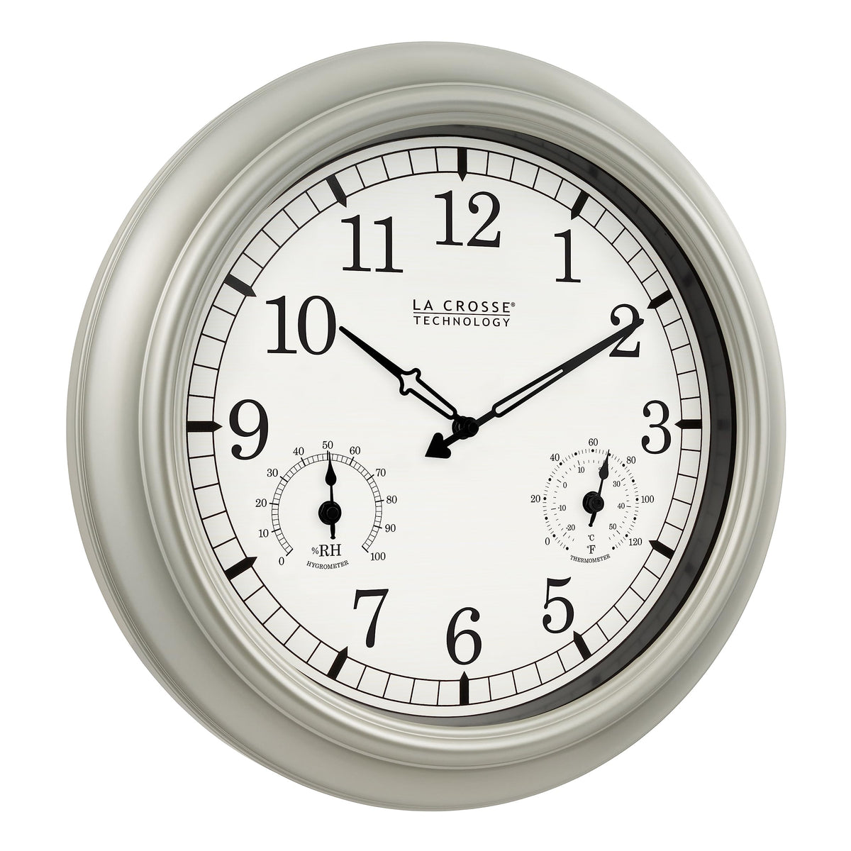 La Crosse WT-3181PL-Q thermometer gauge shows temperature at a glance.