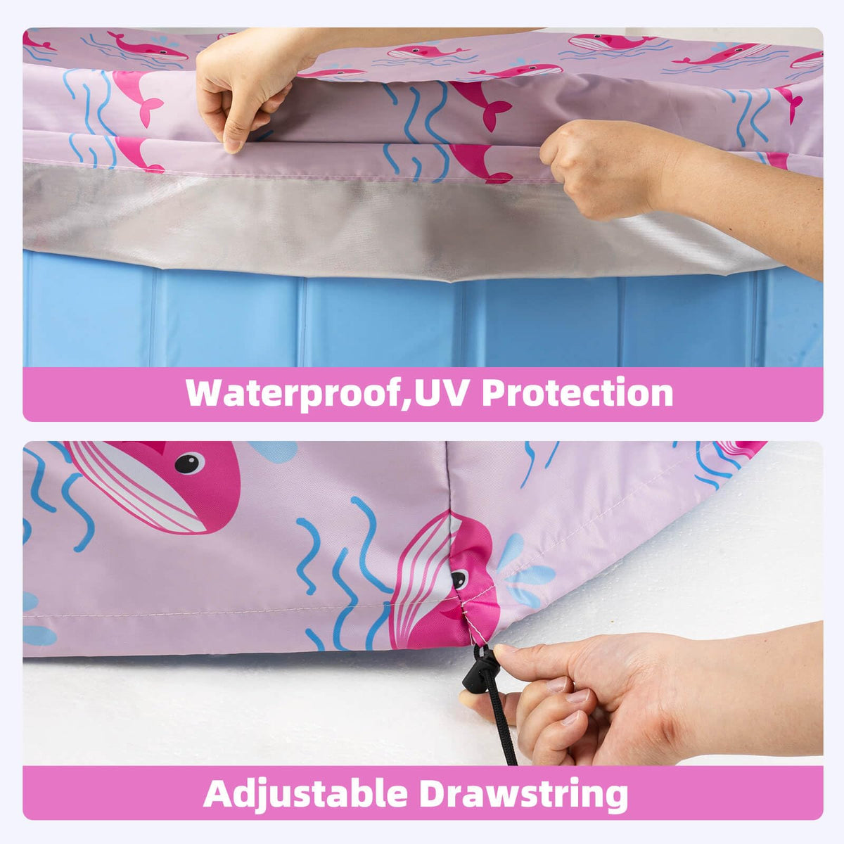 Ladadee waterproof-210d closeup showing durable fabric and leak protection
