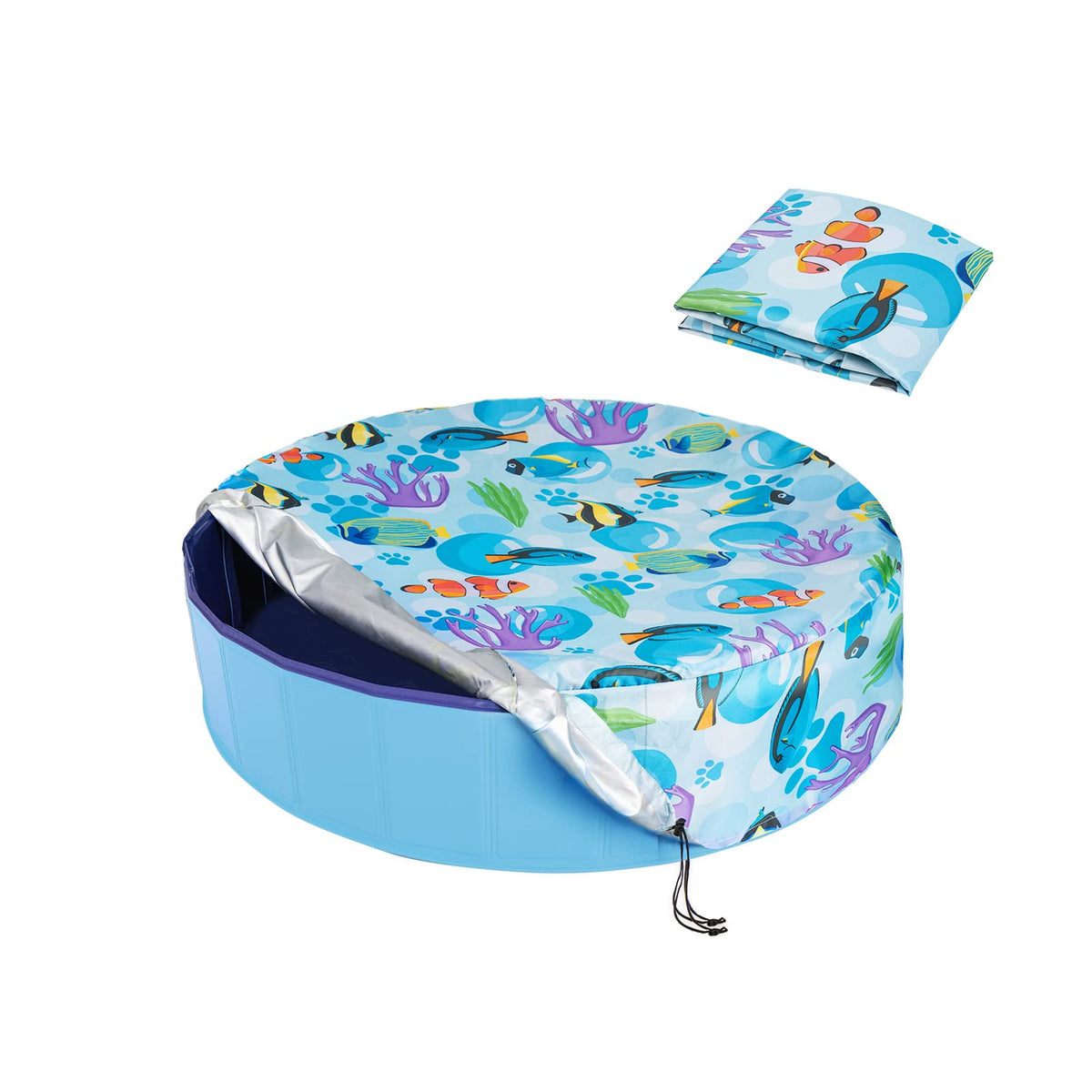 Ladadee foldable round pool cover 32in keeps debris out and water clean