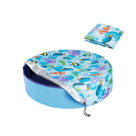 Ladadee foldable round pool cover 32in keeps debris out and water clean