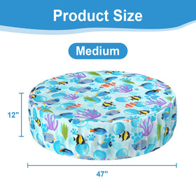 Ladadee collapsible design pool cover for easy storage after use.