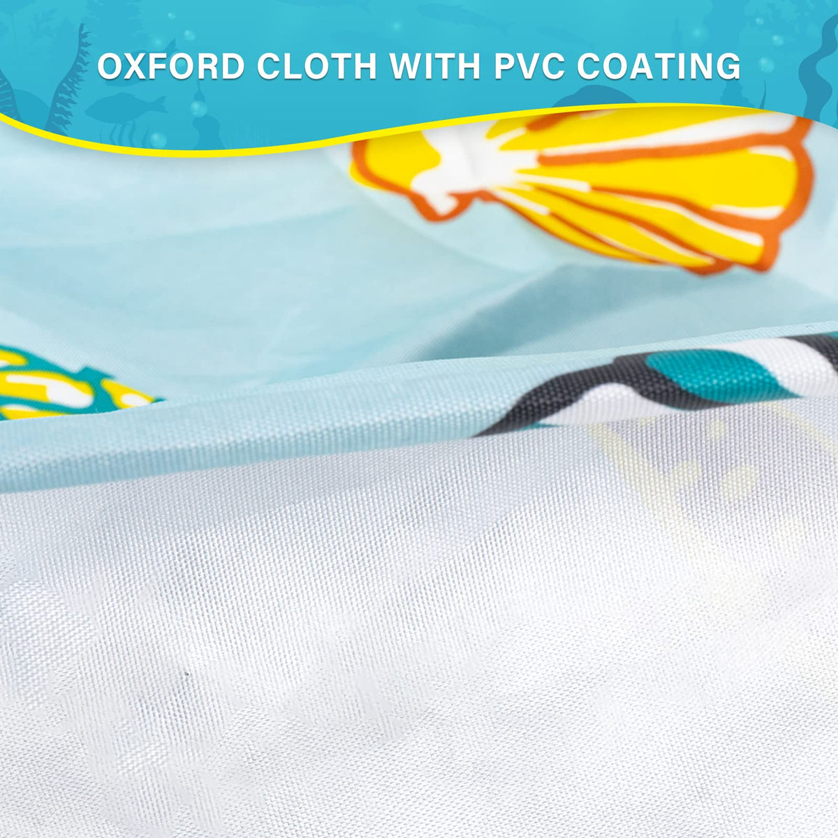 Ladadee washable pool cover folds for simple storage.