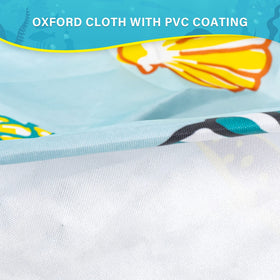 Ladadee washable pool cover folds for simple storage.