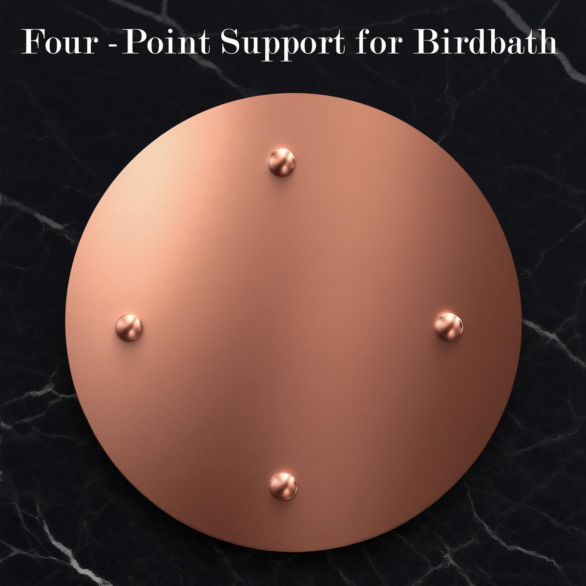 Laddatz copper bird bath disc ready to use, tool-free setup for quick installation.