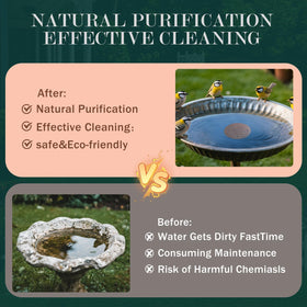 Laddatz copper bird bath disc close-up, copper composition and durability.