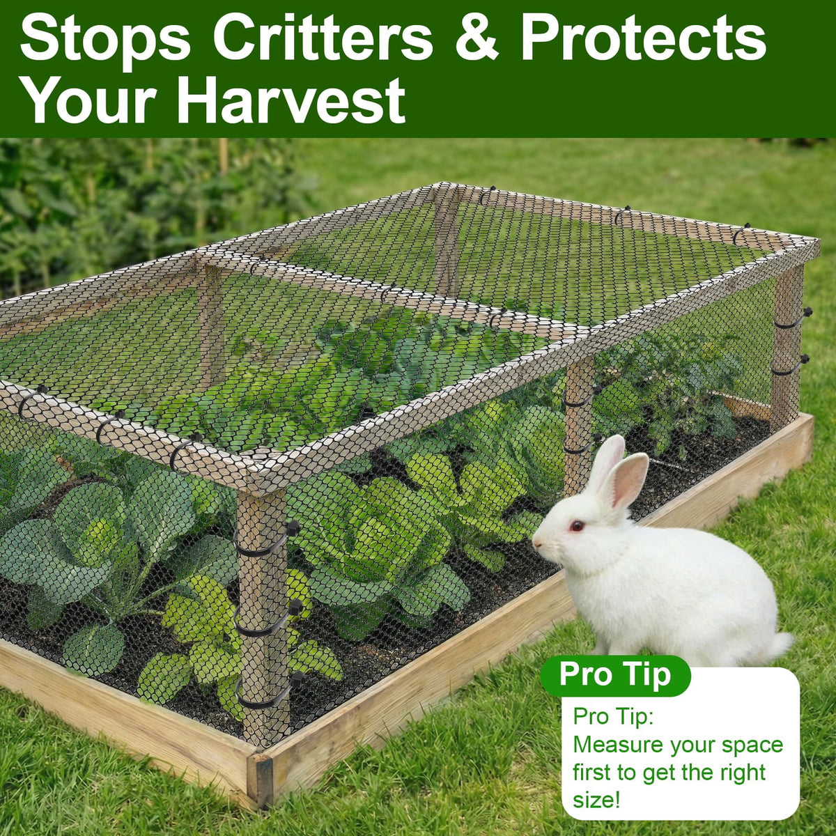 Laddatz durable plastic netting withstands outdoor wear and seasonal weather.