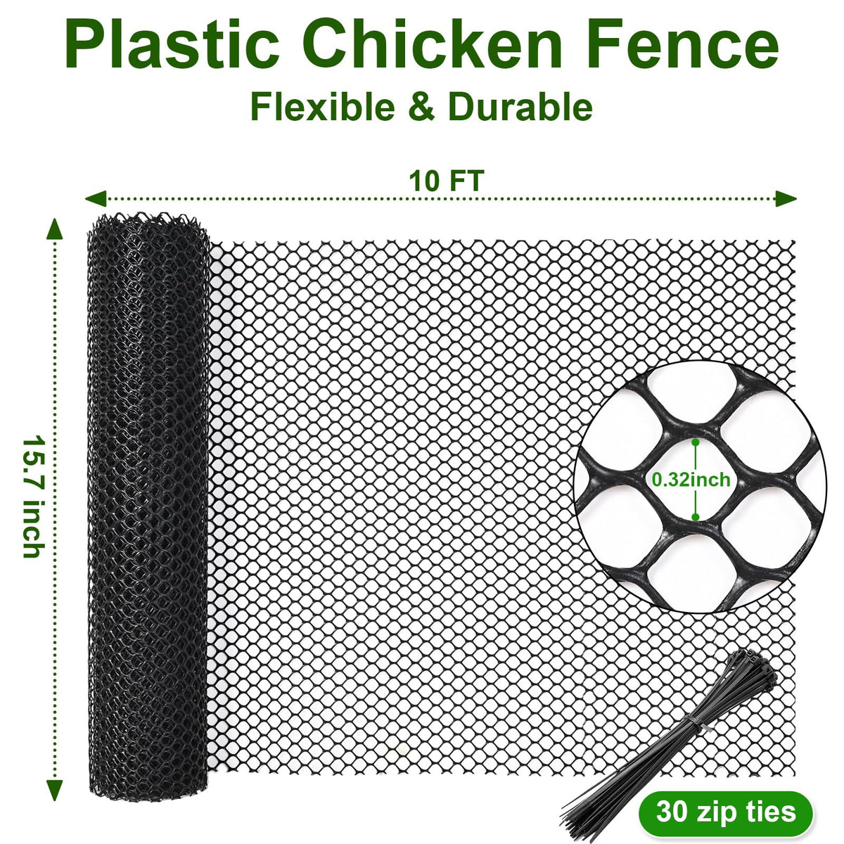 Laddatz matte-black garden mesh used as pet enclosure and plant protection.