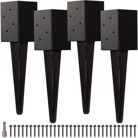 LADECH 4x4 fence post anchor 16-inch ready for sturdy installations