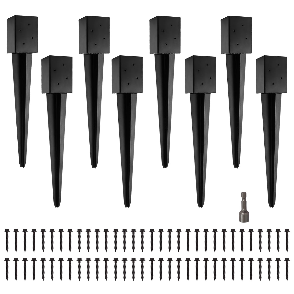 LADECH 4x4 fence post anchor in-ground setup for quick installation