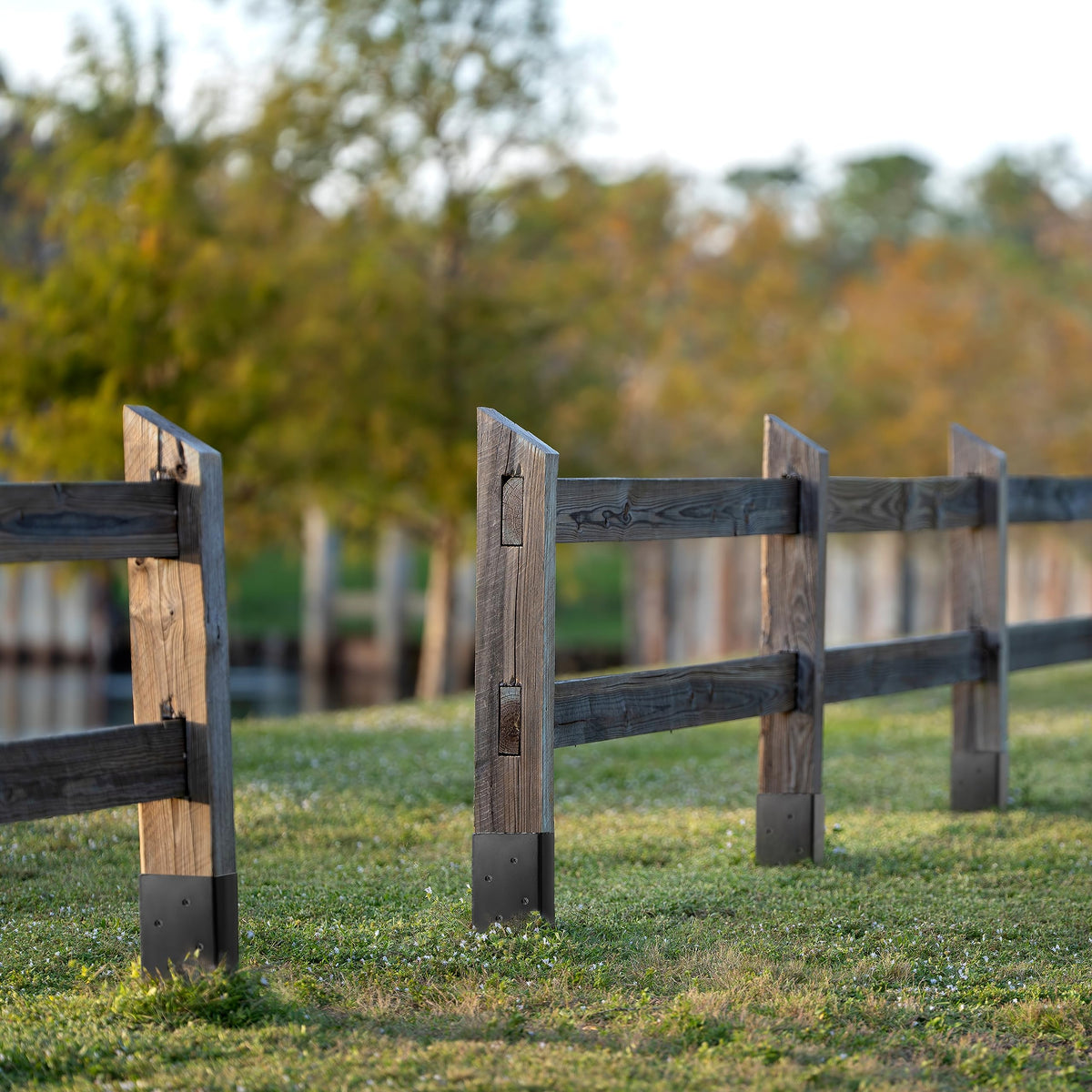 LADECH post anchor used on fence or deck posts outdoors.
