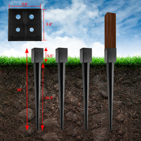 LADECH heavy-duty steel with black powder coating resists rust in outdoor conditions
