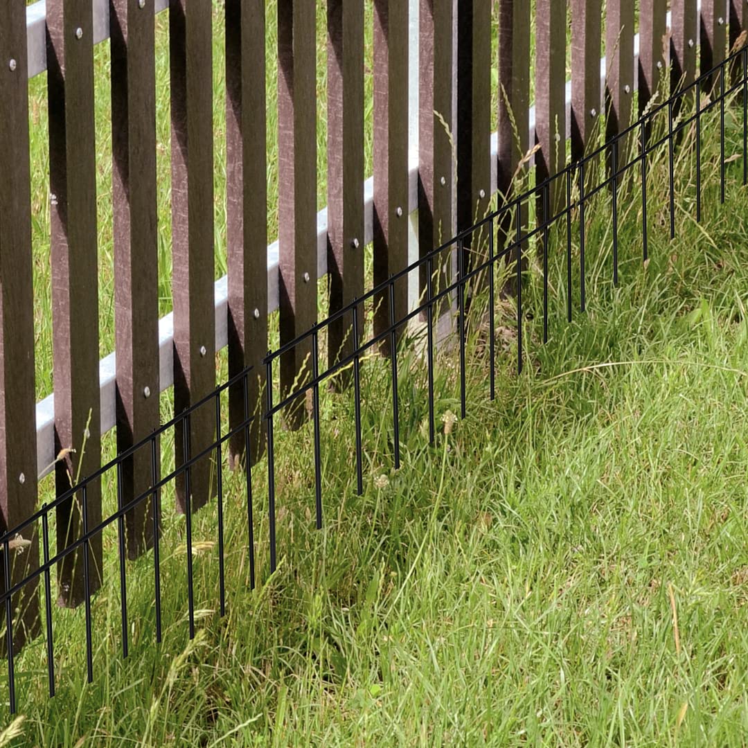 LADECH no-dig barrier in action around garden, reducing animal intrusion and damage.