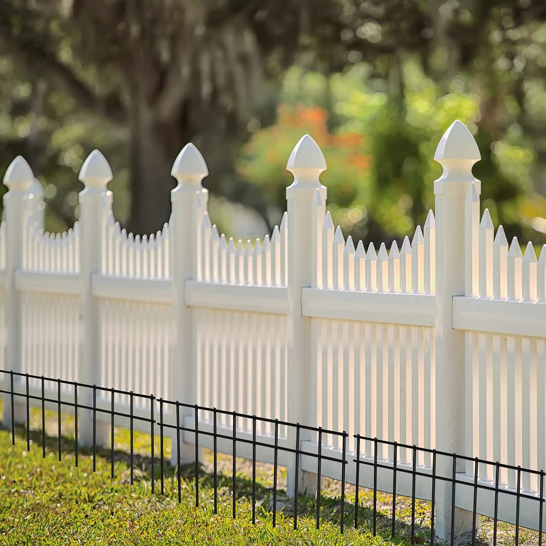LADECH sturdy yard fence stakes helping patio and garden perimeter stay intact.