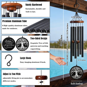 Lae Nuvole black aluminum tubes provide durable, resonant outdoor sound.