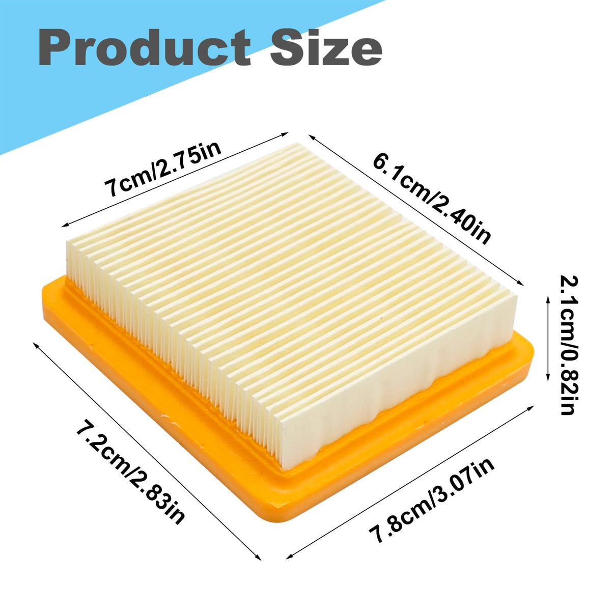 Laffoonparts FS91 air filter closeup, shows replacement part ready for install.