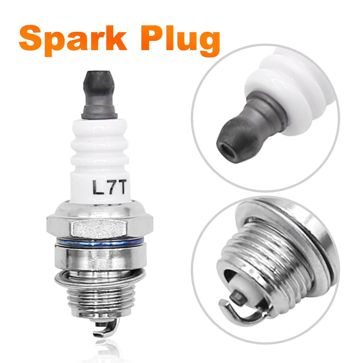 laffoonparts spark plug kit close-up highlights durable materials for long-lasting performance.