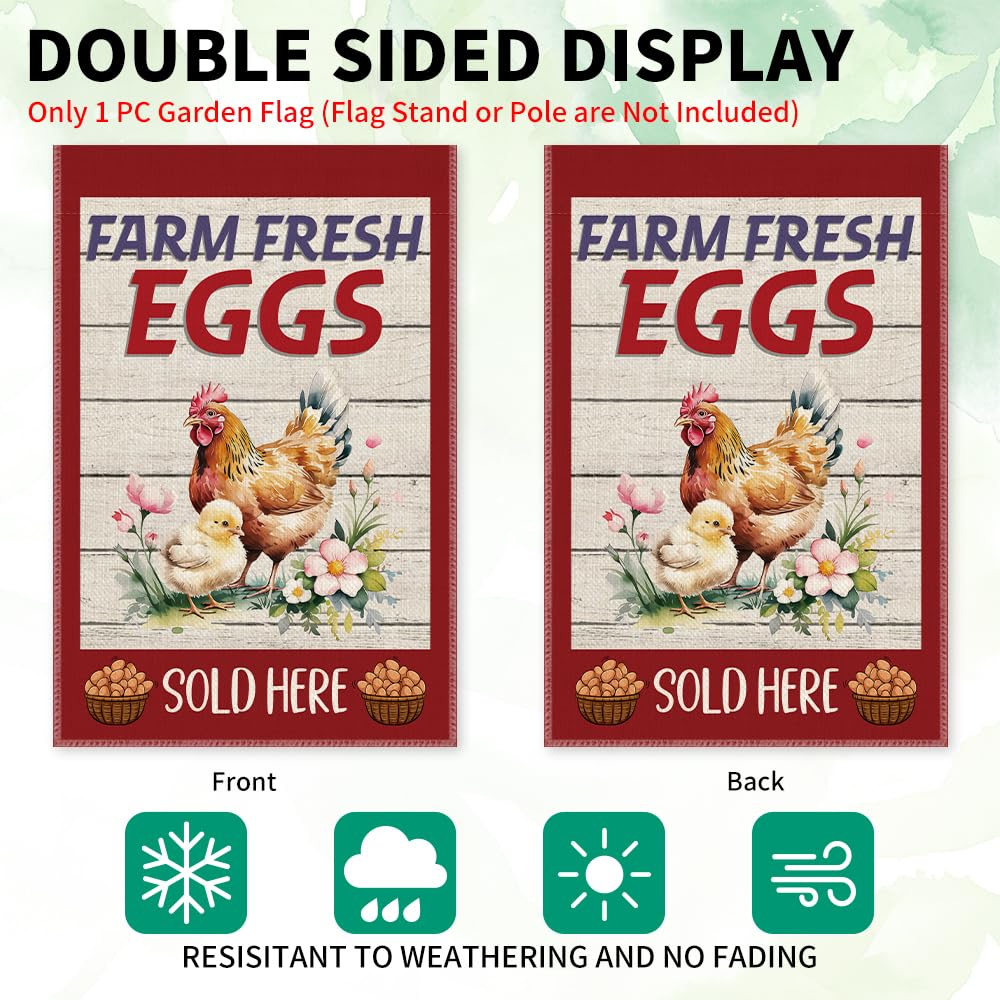 LAGZDFC Double-sided farmhouse flag adds charm to porches and gardens.