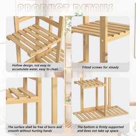 Laiensia bamboo stand for balcony garden setup.