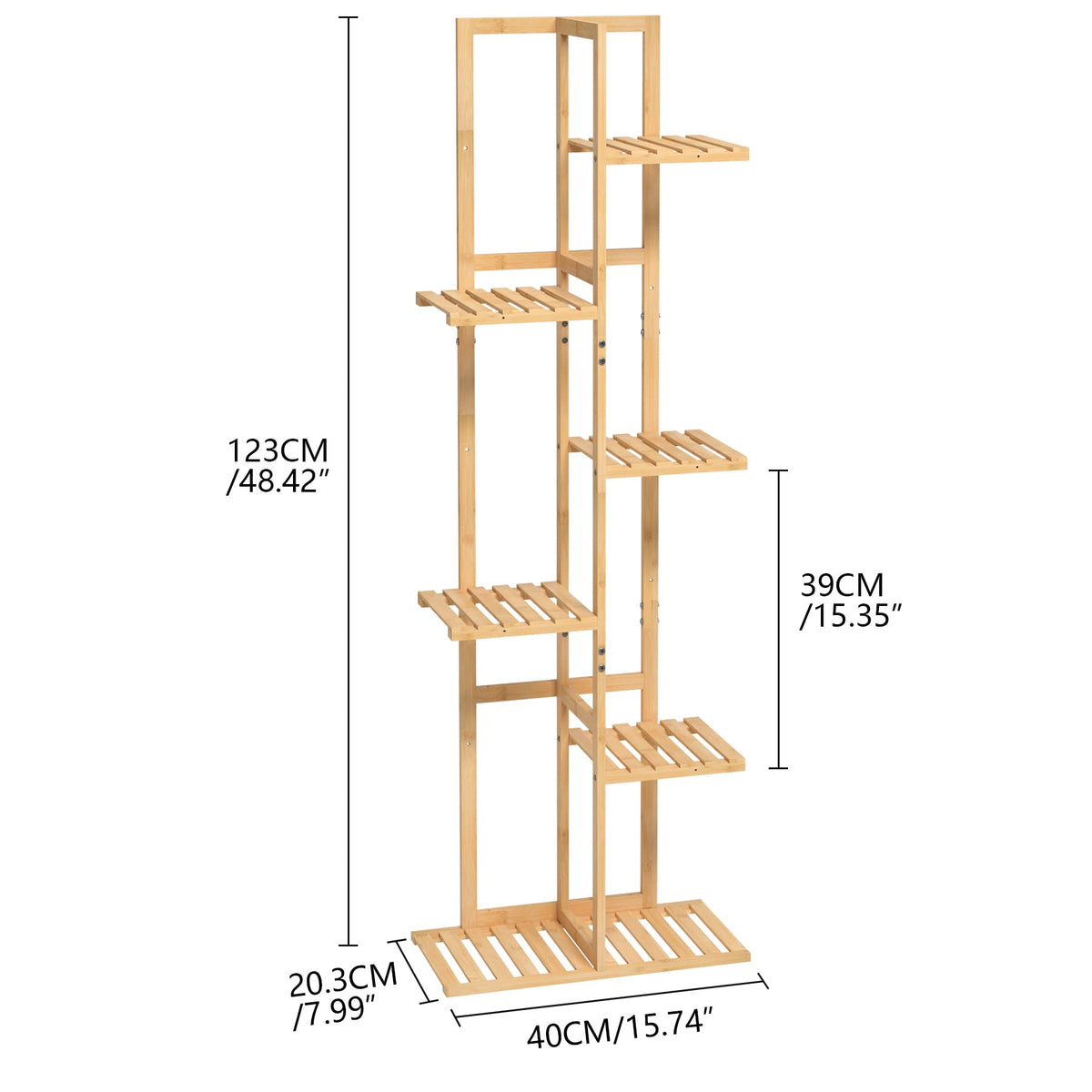 Laiensia plant stand fits neatly in a corner for greenery display.