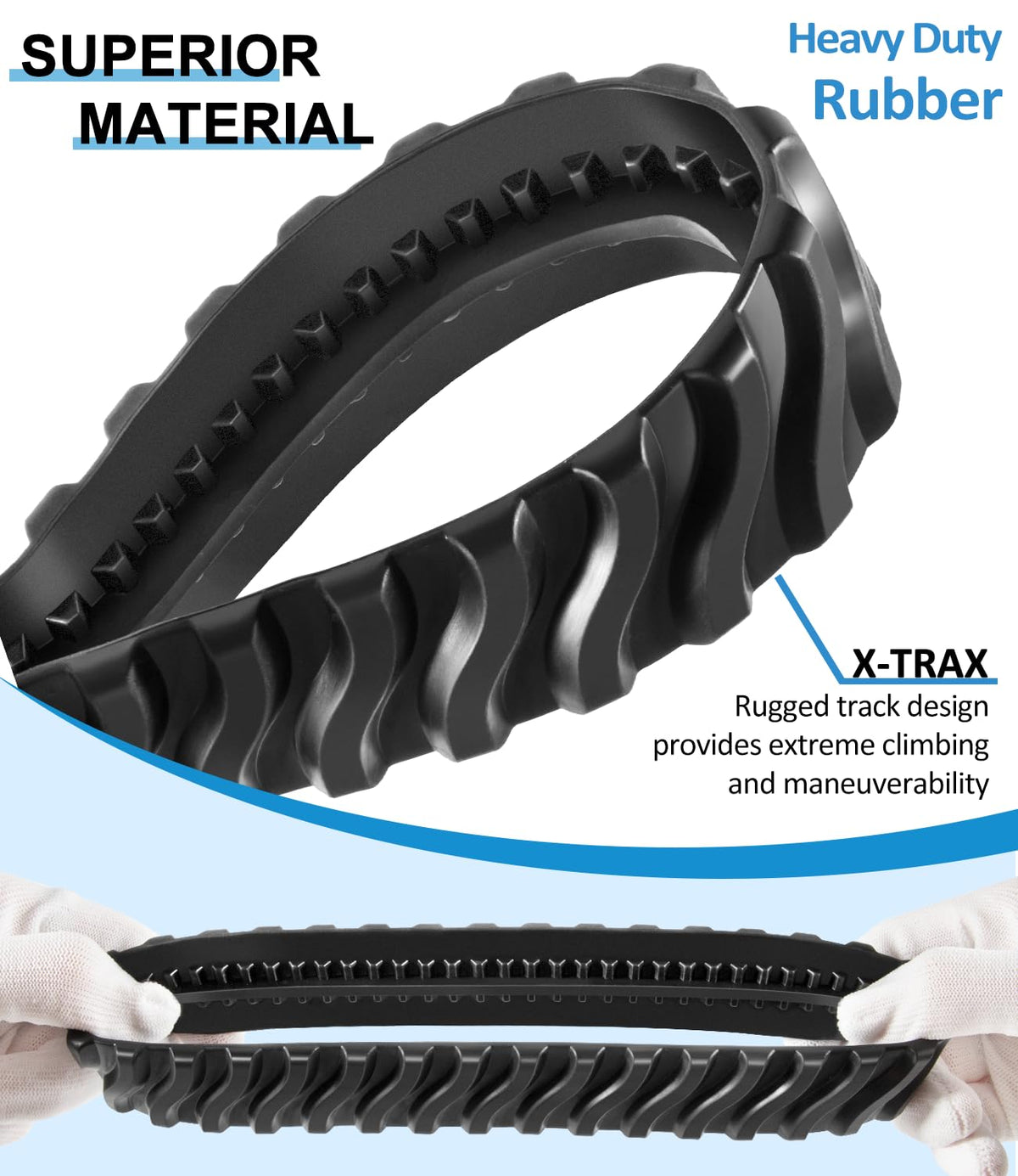LAIKOU MX8 Elite track upgrade for reliable in-ground cleaning.