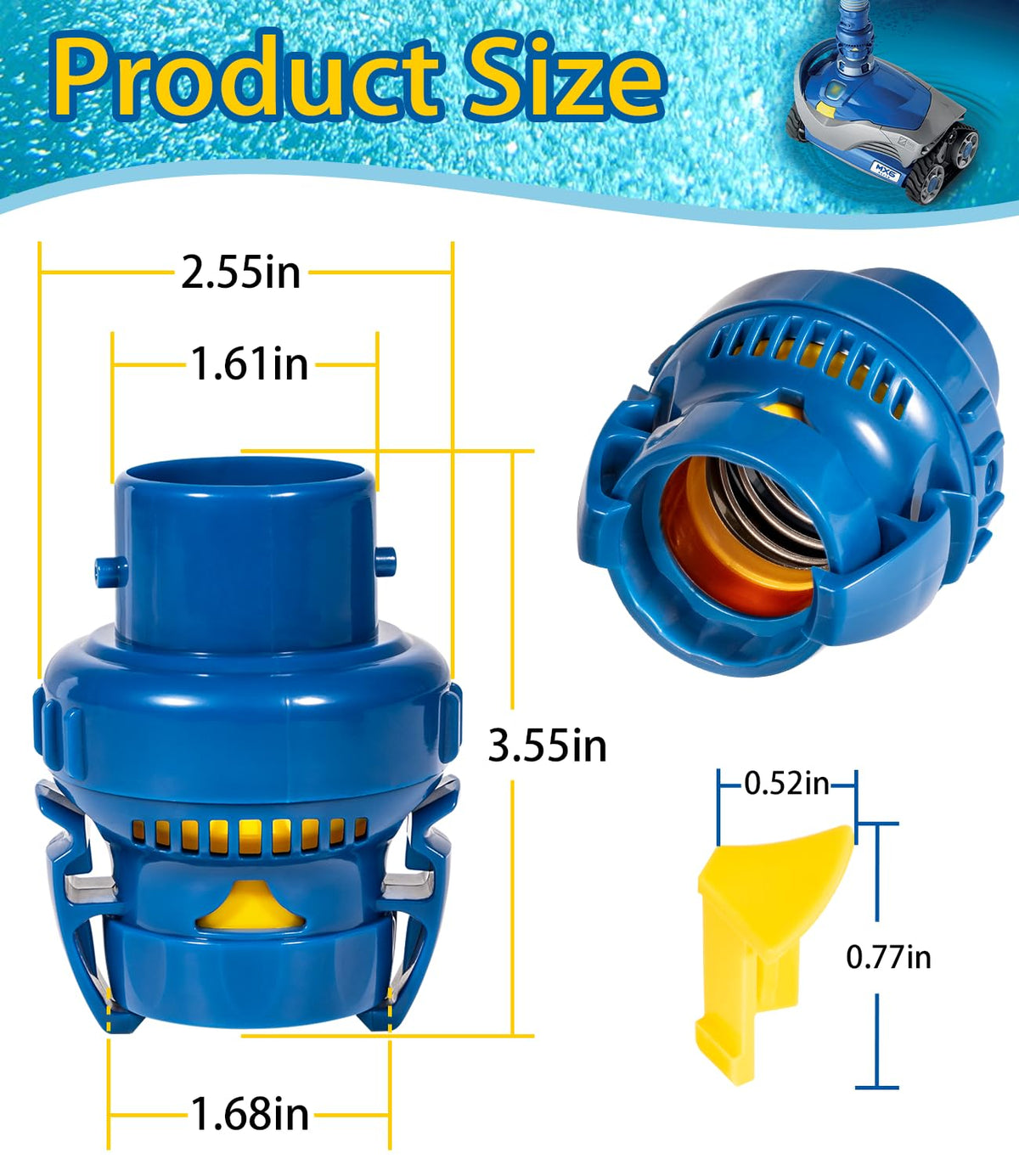 Material details of FRV100: plastic and stainless steel