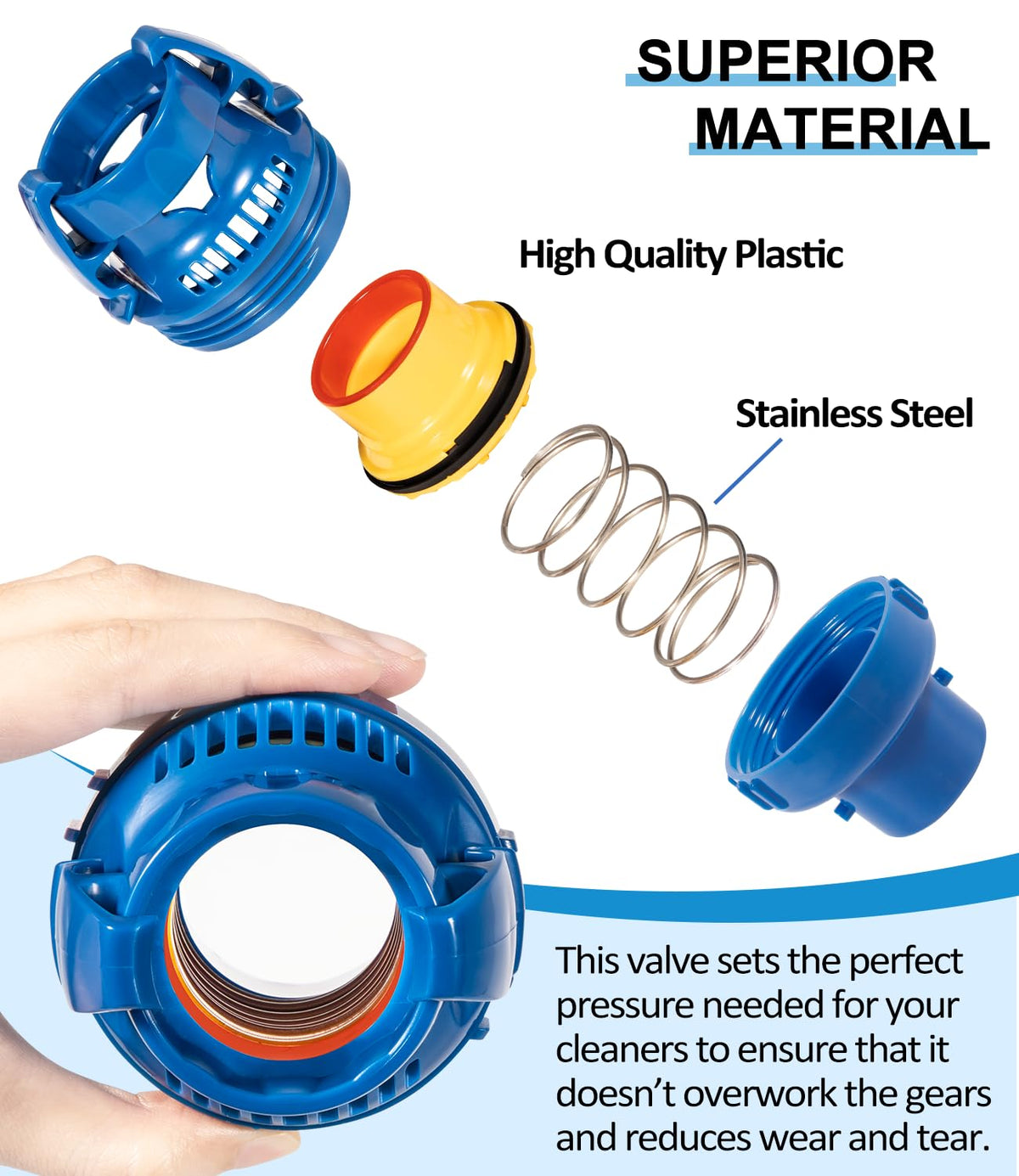 Close-up view of FRV100 valve showing durable materials