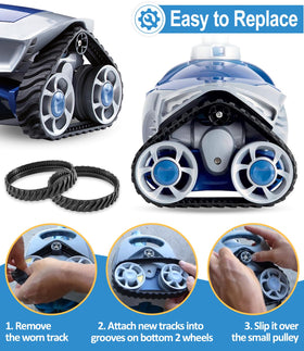 LAIKOU heavy-duty rubber track resists corrosion for pool use.