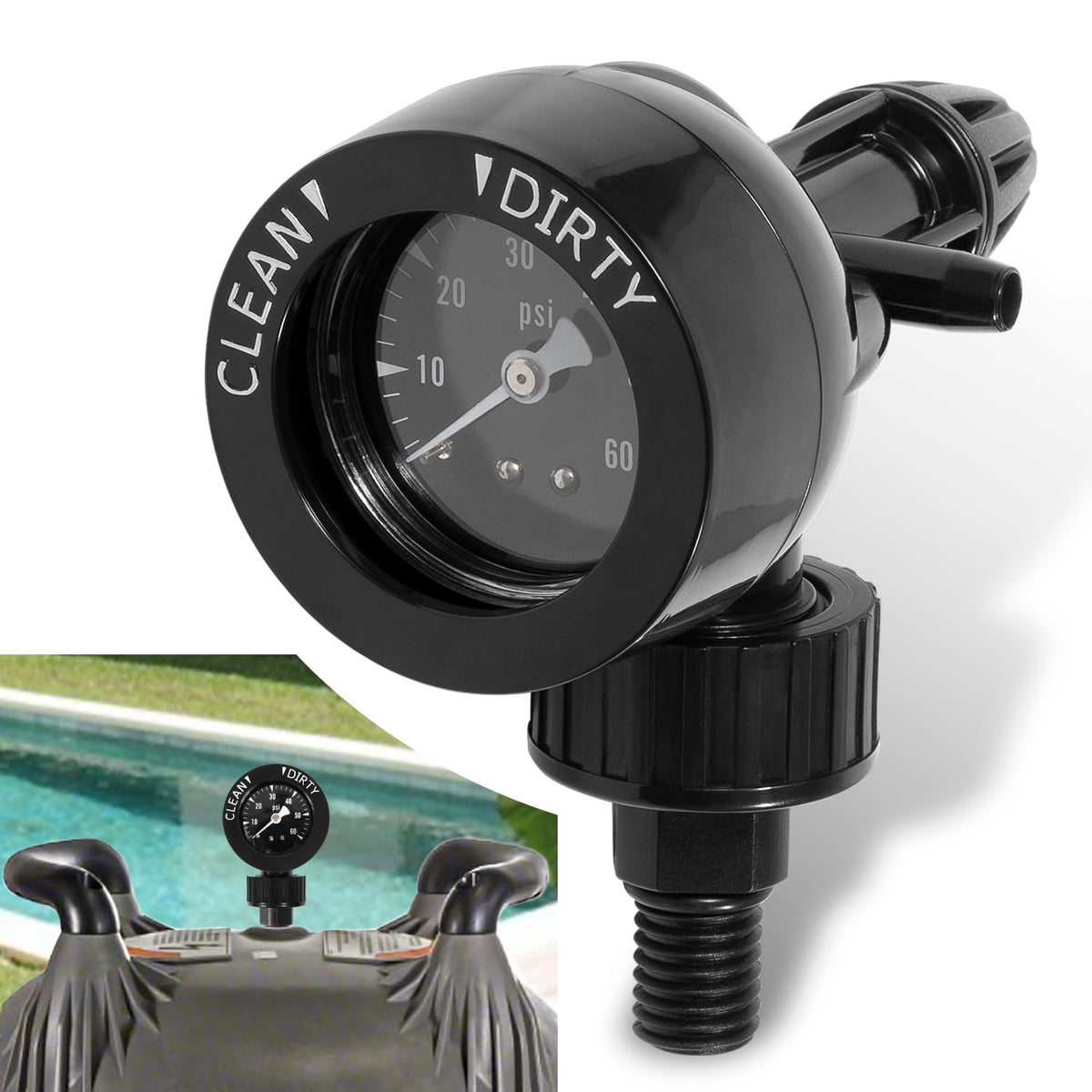LAIKOU R0357200 air gauge release valve assembly with clear dial for easy pressure checks