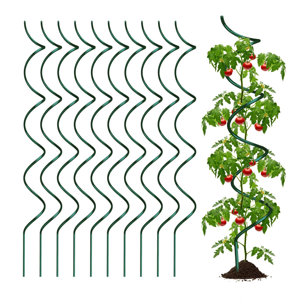 LAKNUAL 58-inch green spiral cage for vertical gardening and space saving