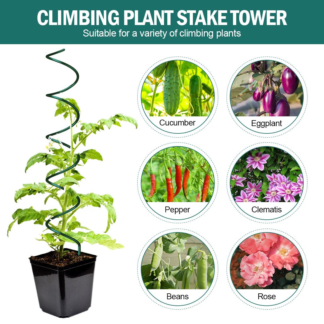 LAKNUAL easy-installation garden stake saves setup time in gardens