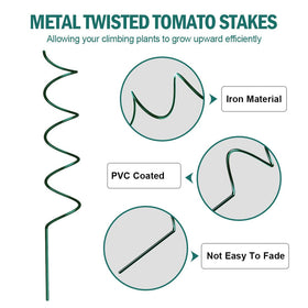 LAKNUAL twisted tomato stake with spiral design for sturdy plant support