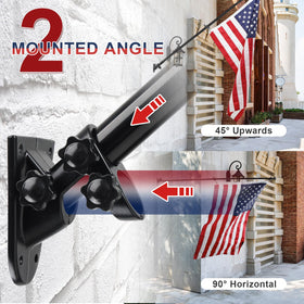 LAKEROD all-in-one flagpole set for quick outdoor setup.