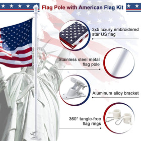 LAKEROD embroidered 3x5 flag shows vivid colors for outdoor porch displays.