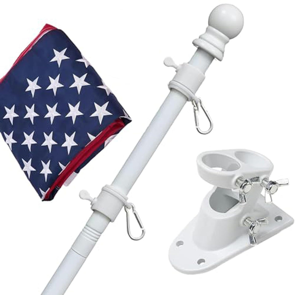LAKEROD flag pole kit outdoor assembly ready for home display