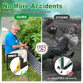 LAKEROD foldable kneeler with ergonomic handles for easy standing and repositioning.
