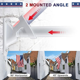 LAKEROD weather-resistant polyester flag preserves color outdoors
